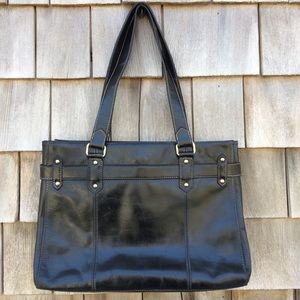 Enzo Angiolini Genuine Leather Bag Satchel Tote